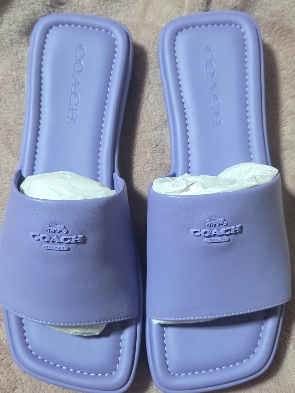 COACH Fiona Violet Slide Sandals - Women's Slip-On 7 - Picture 2 of 4